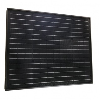 1 - Painel solar Tetrisol PERC 50W preto para van campista com suportes de cabo